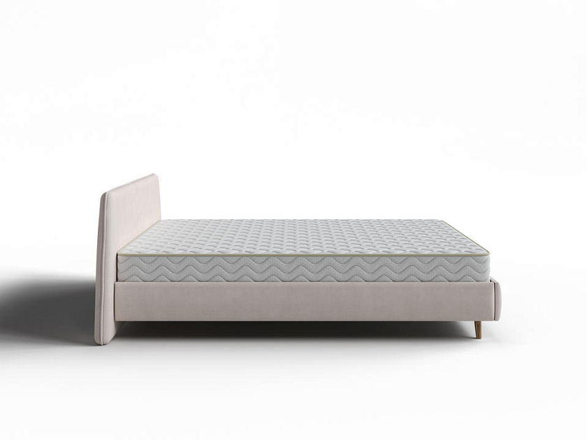 Кровать Binni 200x200 Ткань: Рогожка Тетра Графит - Кровать в стиле современного минимализма.