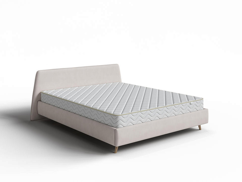 Кровать Binni 80x190 Ткань: Велюр Teddy Снежный - Кровать в стиле современного минимализма.