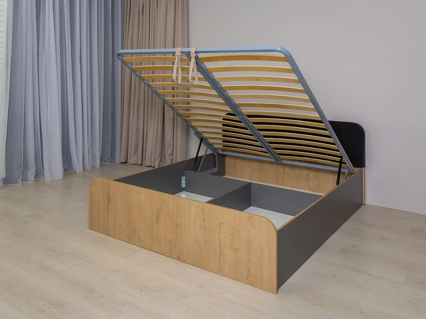 Кровать Way Plus с подъемным механизмом - Кровать в эко-стиле с глубоким бельевым ящиком