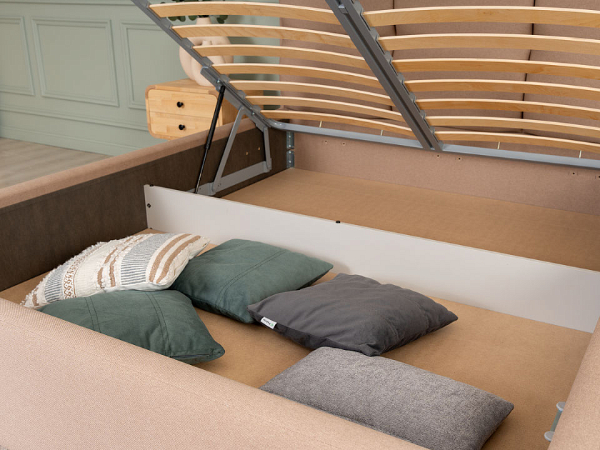 Кровать Malina 90x200 Ткань: Флок Бентлей Светло-серый - Изящная кровать без встроенного основания из массива сосны с мягкими элементами.