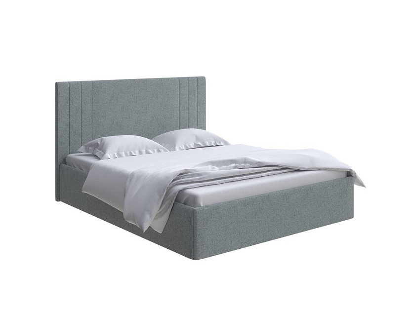 Кровать Liberty 80x190 Ткань: Жаккард Tesla Графит - Аккуратная мягкая кровать в обивке из мебельной ткани