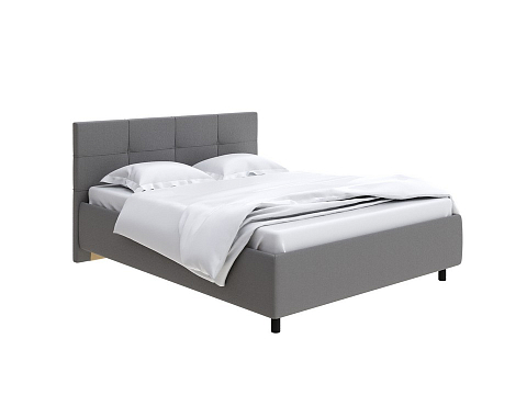 Двуспальная кровать с кожаным изголовьем Next Life 1 - Современная кровать в стиле минимализм с декоративной строчкой