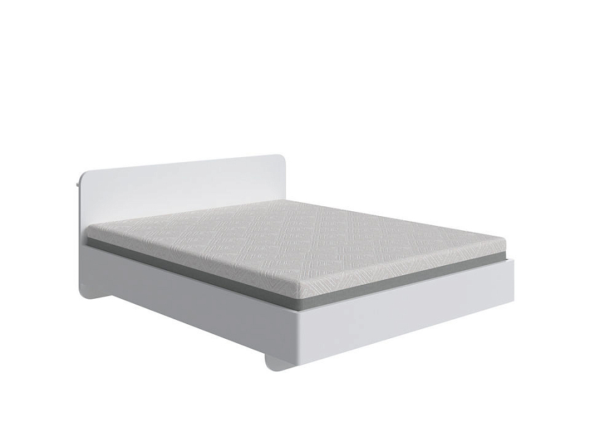 Кровать Minima 90x200 Массив (береза) Белая эмаль - Кровать из массива с округленным изголовьем. 