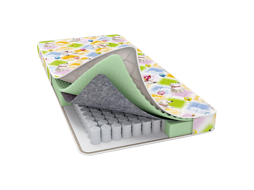 Матрас Baby Care 60x130  Print - Детский матрас на независимом пружинном блоке с безопасным наполнителем