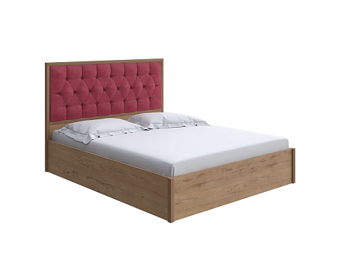 Красная кровать Vester Lite с подъемным механизмом - Современная кровать с подъемным механизмом